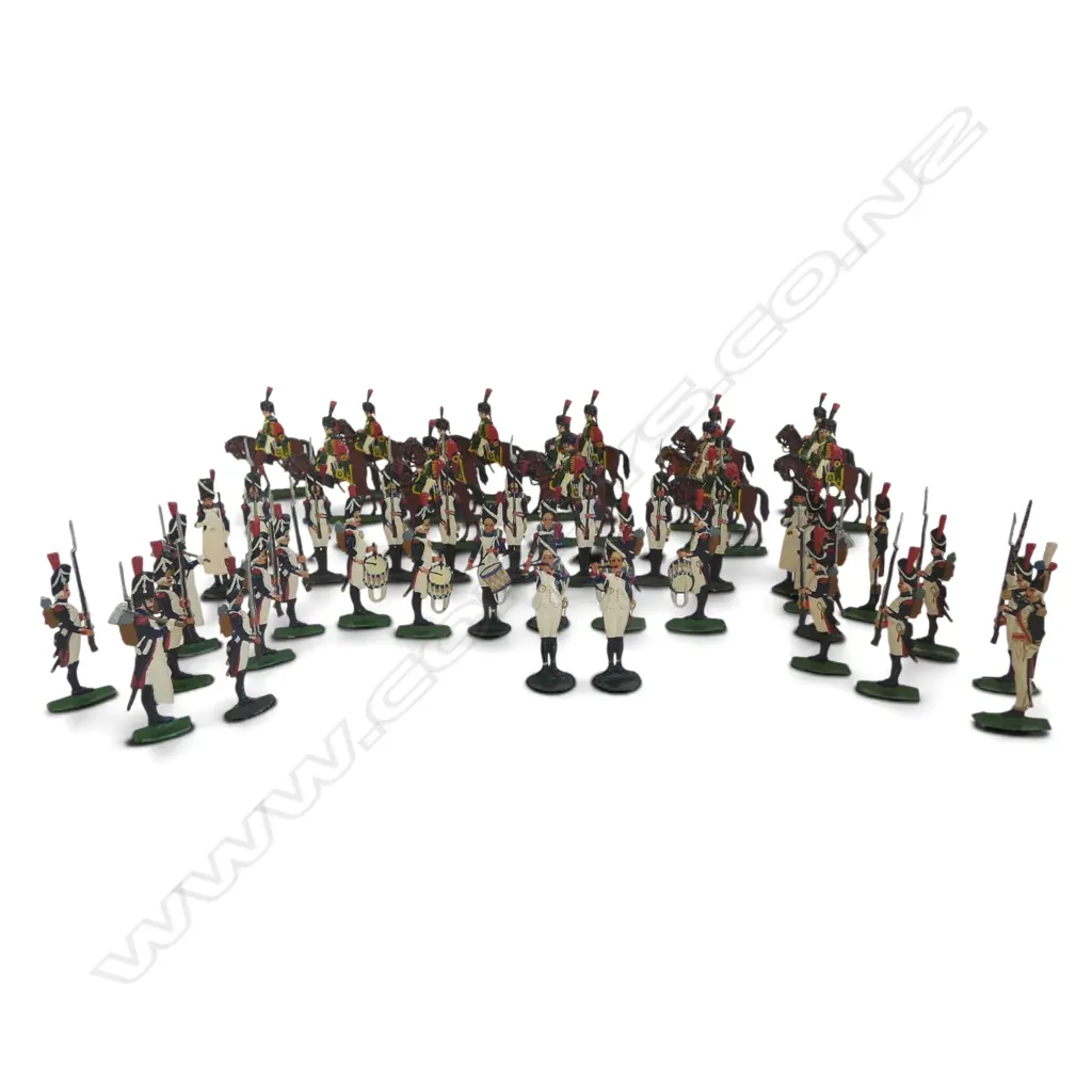 43 GERMAN MADE HENRICHSHEN MINIATURE NAPOLEONIC TIN FLATS  Image 1++