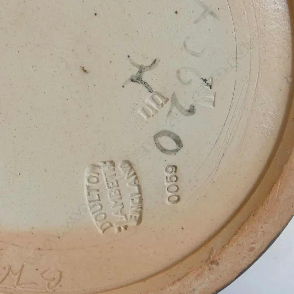 DOULTON LAMBETH commemorative JUG.Queen Vict. 'Hoisting Of The Flag At Pretoria'. Art Nouveau. Dble portrait. H.210mm Image 1++