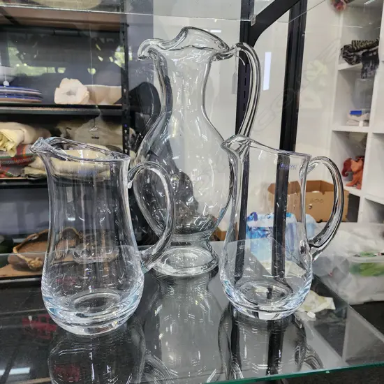 3 GLASS JUGS H.400 mm