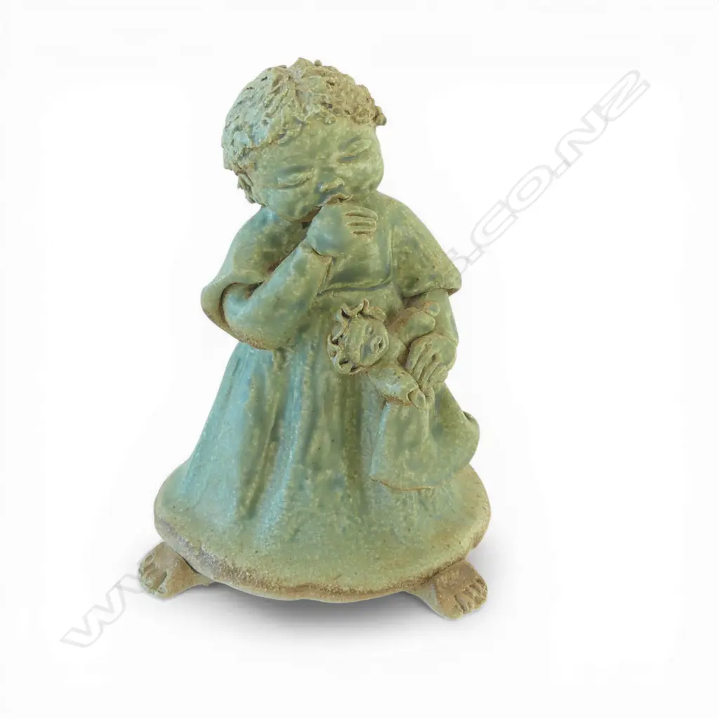 LEANNE ALLEN POTTERY GIRL FIGURINE H.150mm Image 1++