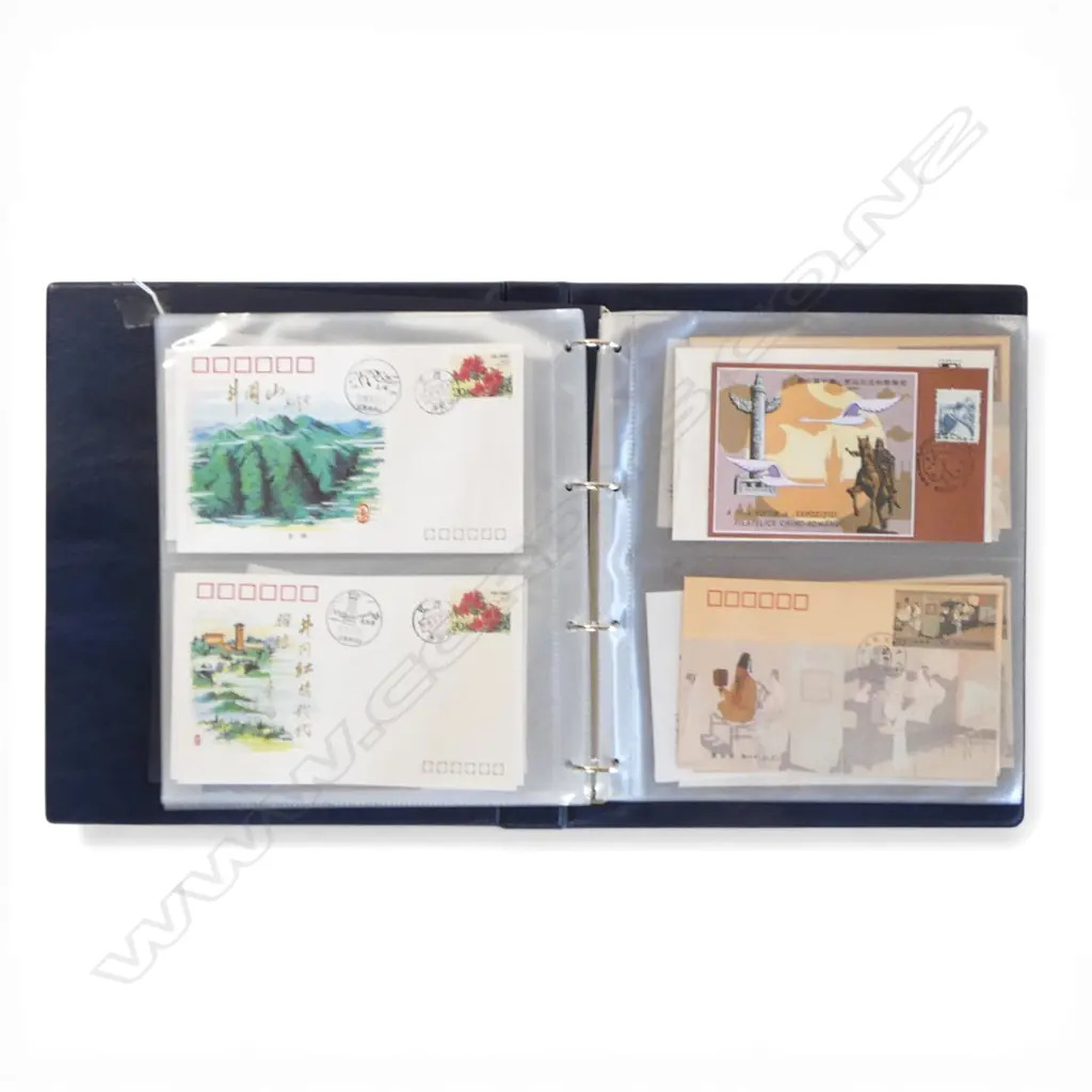 COLLECTION OF 90 CHINA FIRST DAY COVERS IN ALBUM  Image 1++