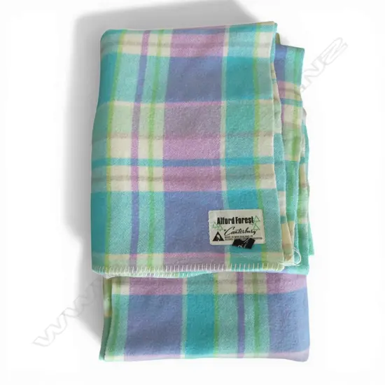 PR WOOL BLANKETS BY ALFORD FOREST MILLS ASHBURTON