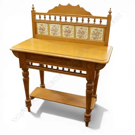 N.Z. COLONIAL KAURI TILE BACK WASH STAND 970x450x1160mm