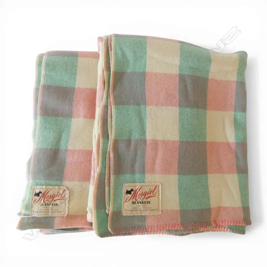 PR WOOL BLANKETS BY MOSGIEL DUNEDIN - some faults