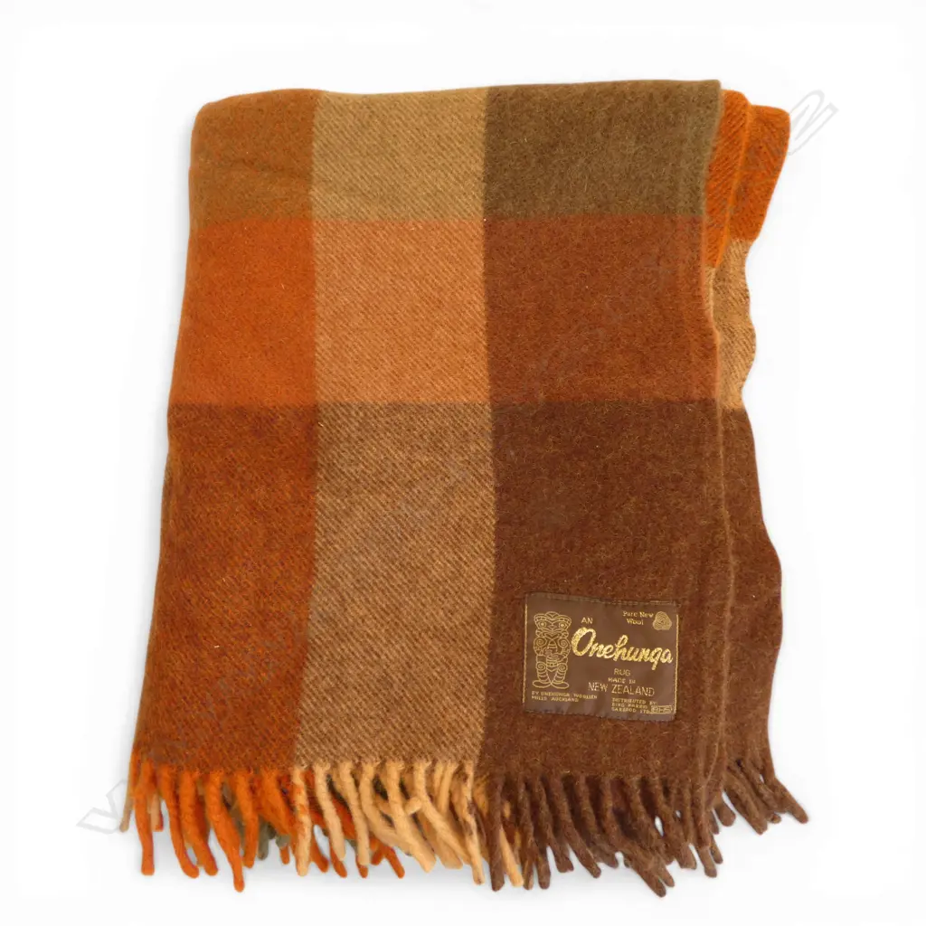 ONEHUNGA WOOL BLANKET, a few small marks Image 1++