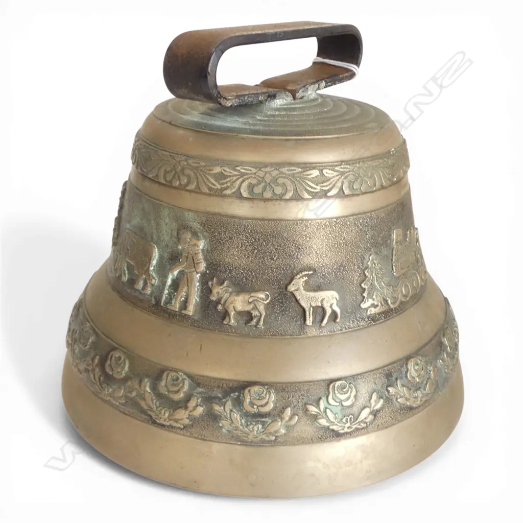 LRG BRASS BELL possibly Swiss, H.180 x 200mm  Image 1++