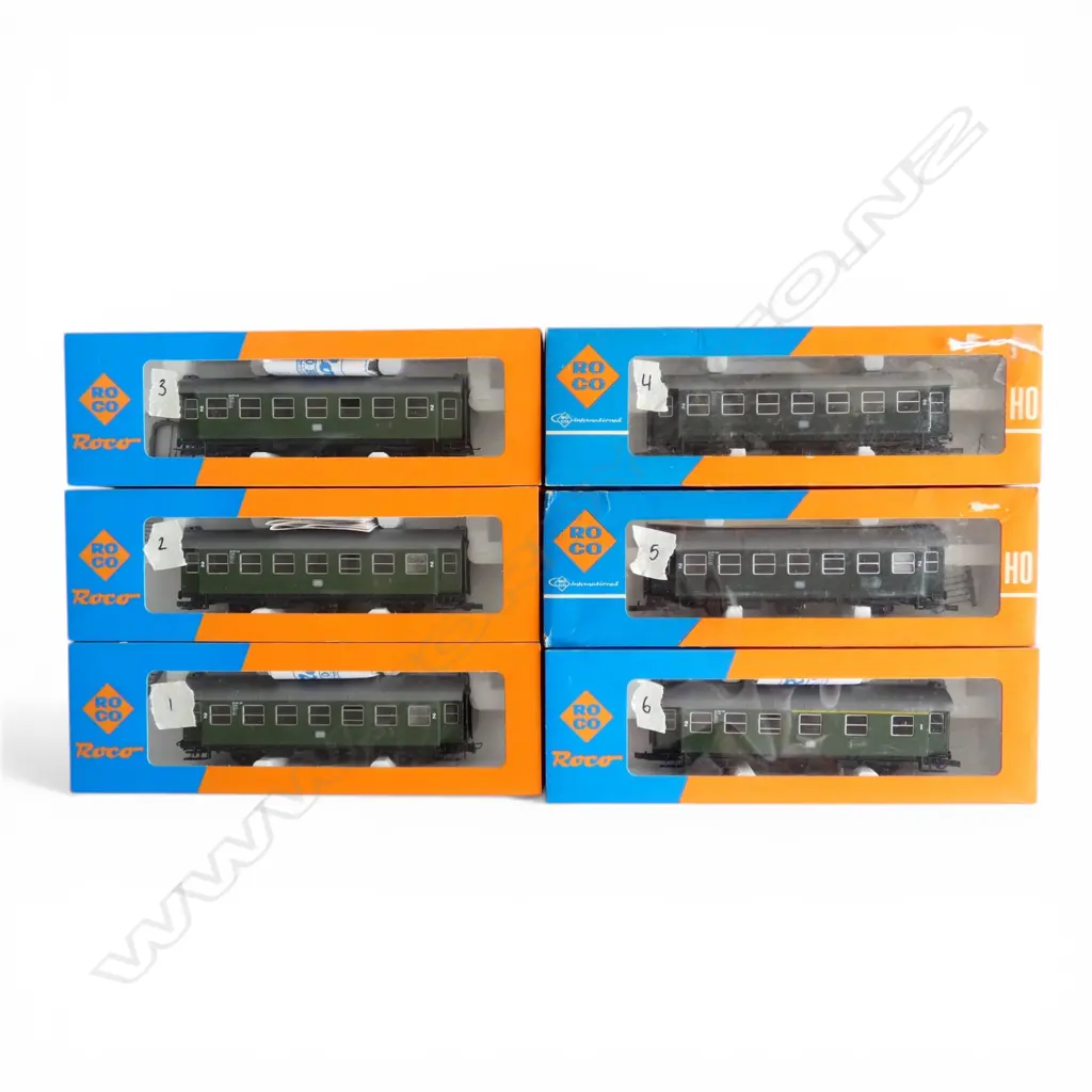 6 BOXED ROCO HO DB 6-WHEEL CONVERT COACHES; 2x 4214, 3x 4214S, 4215S,  Image 1++