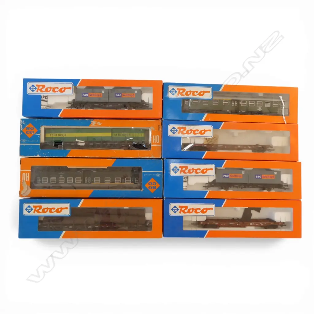 8 ASST. BOXED HO DB ROCO WAGONS ... Image 1++