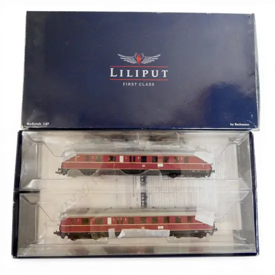 BOXED LILIPUT HO DB 'FIRST CLASS' COACH SET 