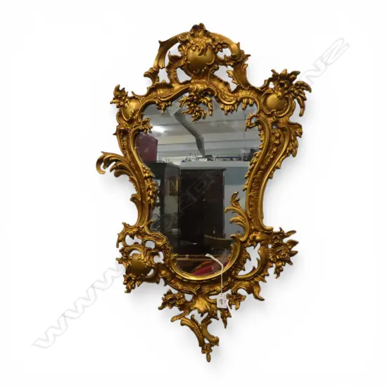 ROCOCCO STYLE GILT METAL MIRROR 815x530mm