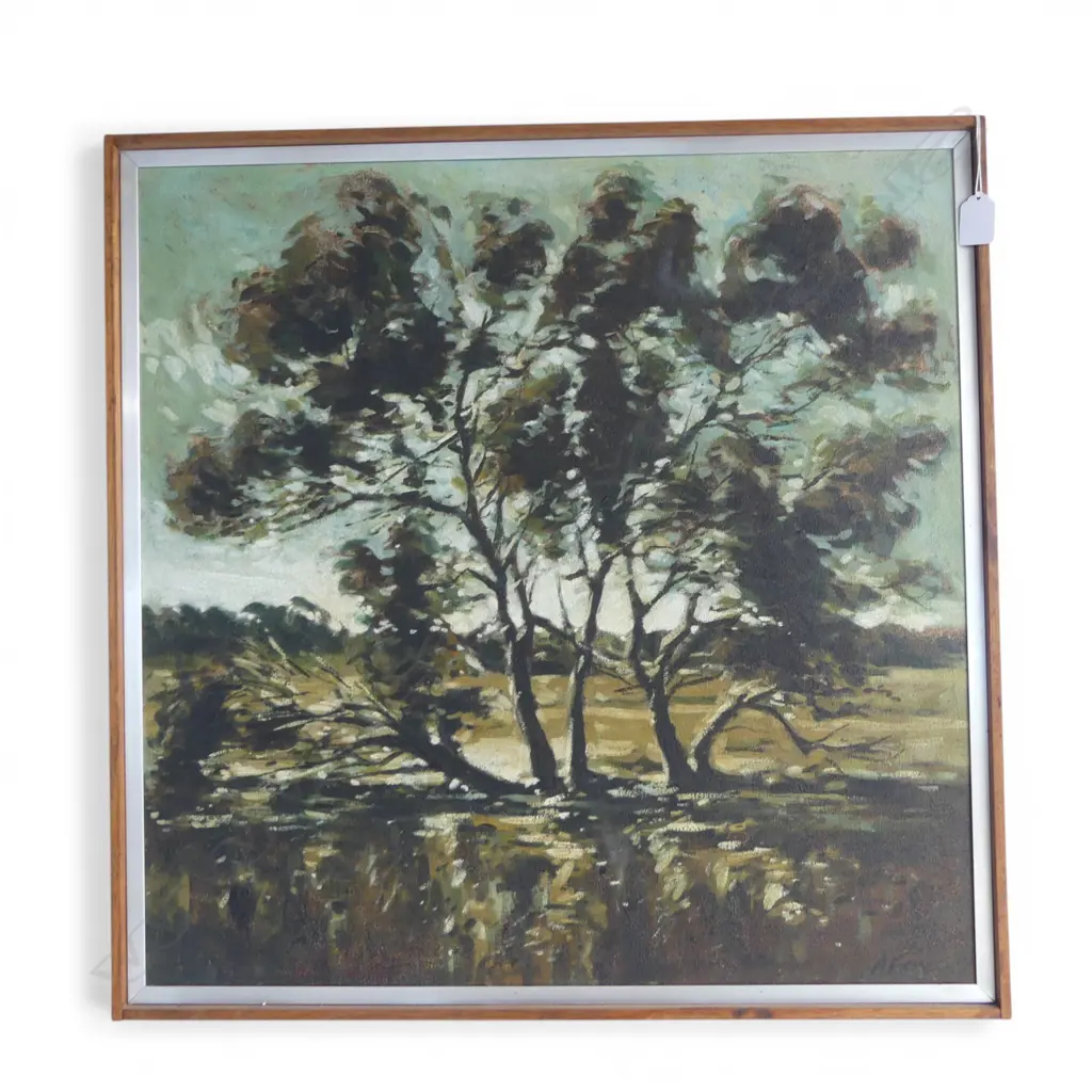 A. FOX 'WINDY AFTERNOON' OIL ON CANVAS 590x590mm Image 1++