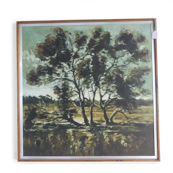 A. FOX 'WINDY AFTERNOON' OIL ON CANVAS 590x590mm