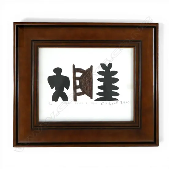 GAVIN CHILCOTT (b.1950) 'TORSO, BOWL & TREE' LITHOGRAPH 6/100 SIGNED & DATED 1990 190x245mm