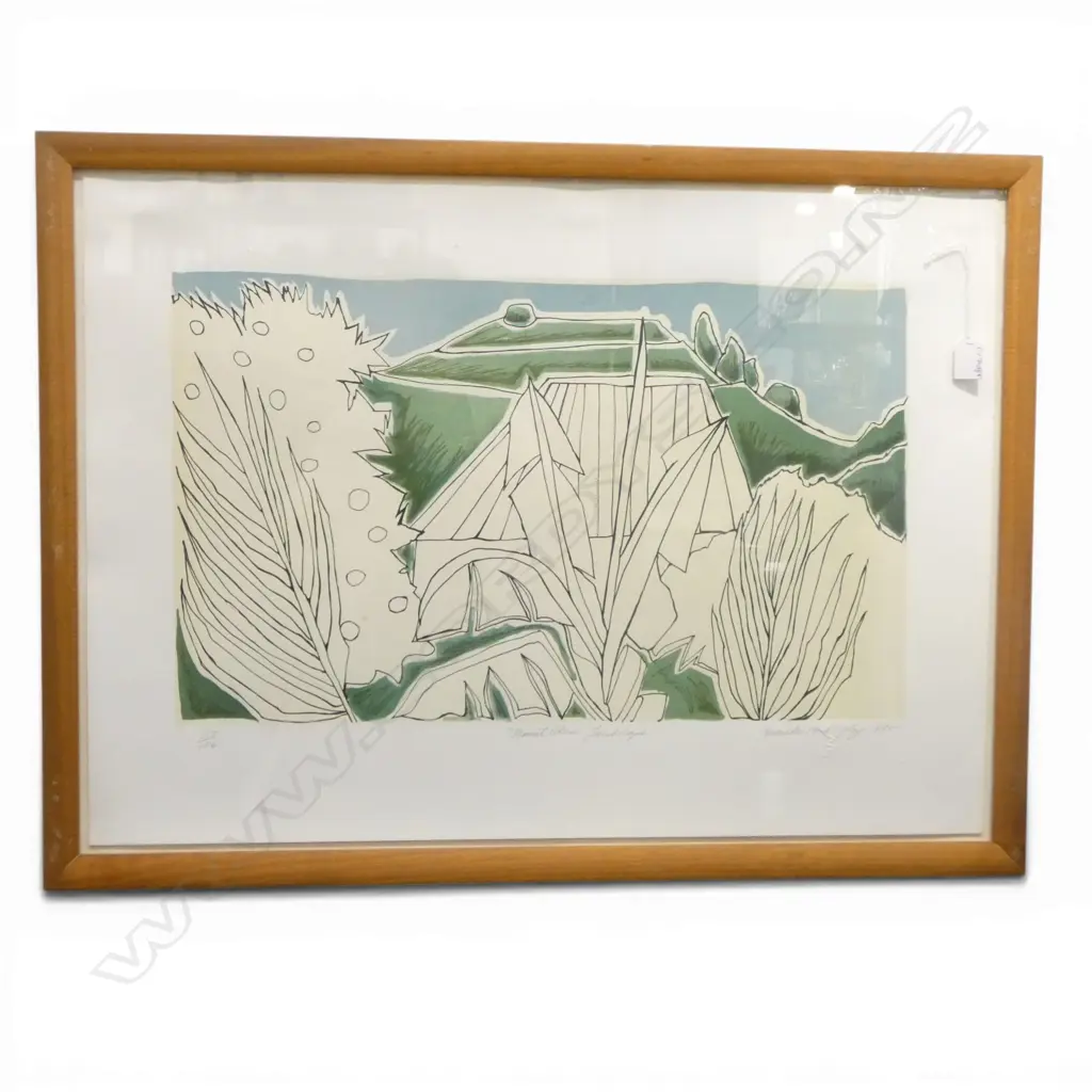 CLAUDIA POND EYLEY 'MOUNT EDEN LANDSCAPE' SCREENPRINT 37/107 1995 540x750mm Image 1++