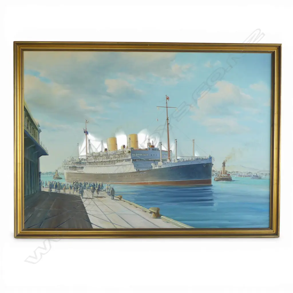 RICHARD BAKER, MARITIME OIL ON CANVAS, SIGNED 1992, 750x1050mm Image 1++