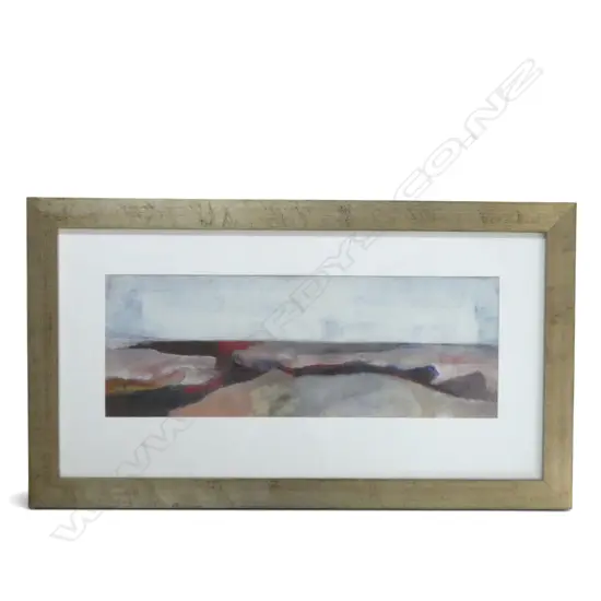 ARTIST UNKNOWN, LANDSCAPE, FRAMED OIL ON PAPER, 240 X 680mm