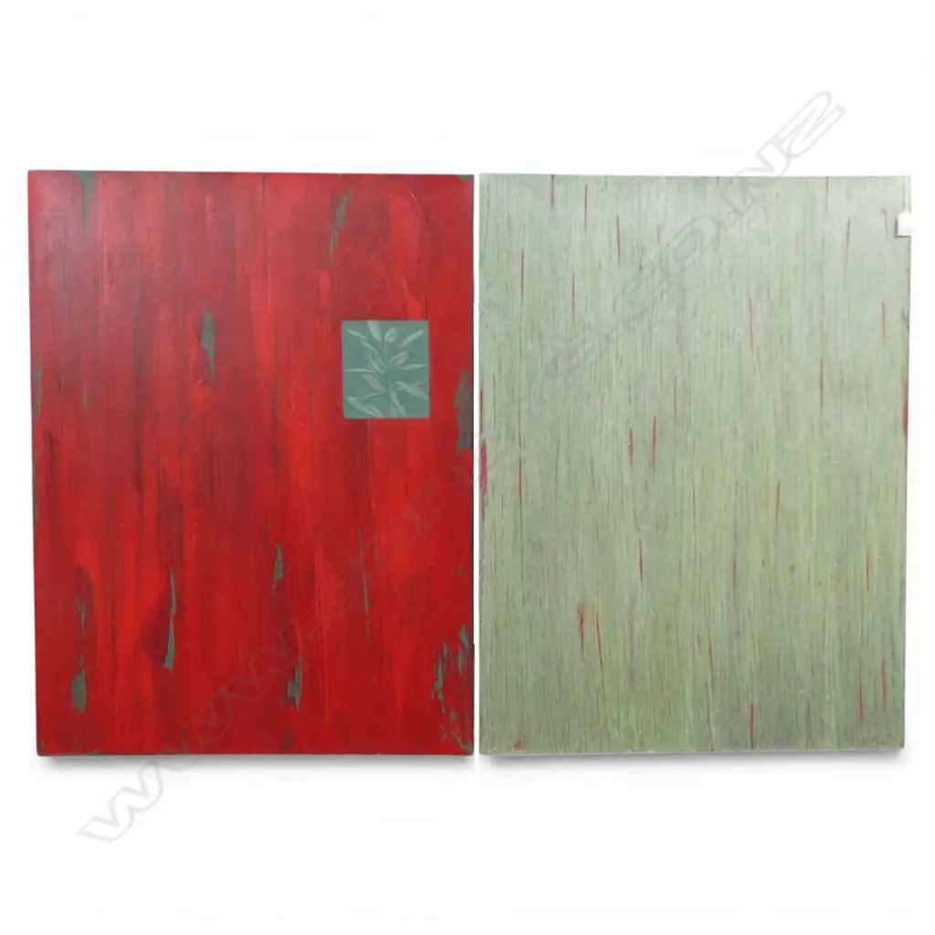 PAT PATERSON 'POHUTUKAWA' DIPTYCH, OIL ON CANVAS 850x640mm Image 1++