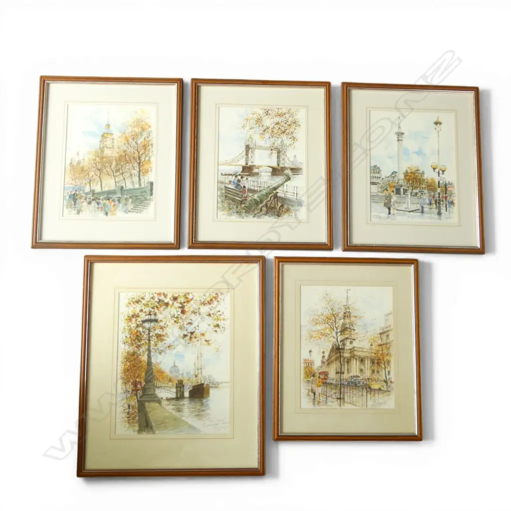 5 SIGNED LONDON WCs, LARGEST 415x330mm Image 1++