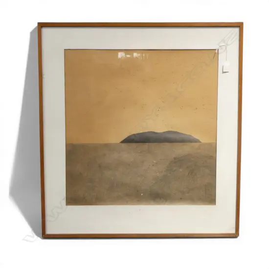 GEOFFREY TUNE 'GULF' GRAPHITE ON PAPER, 560x550mm foxing mostly on back of glass