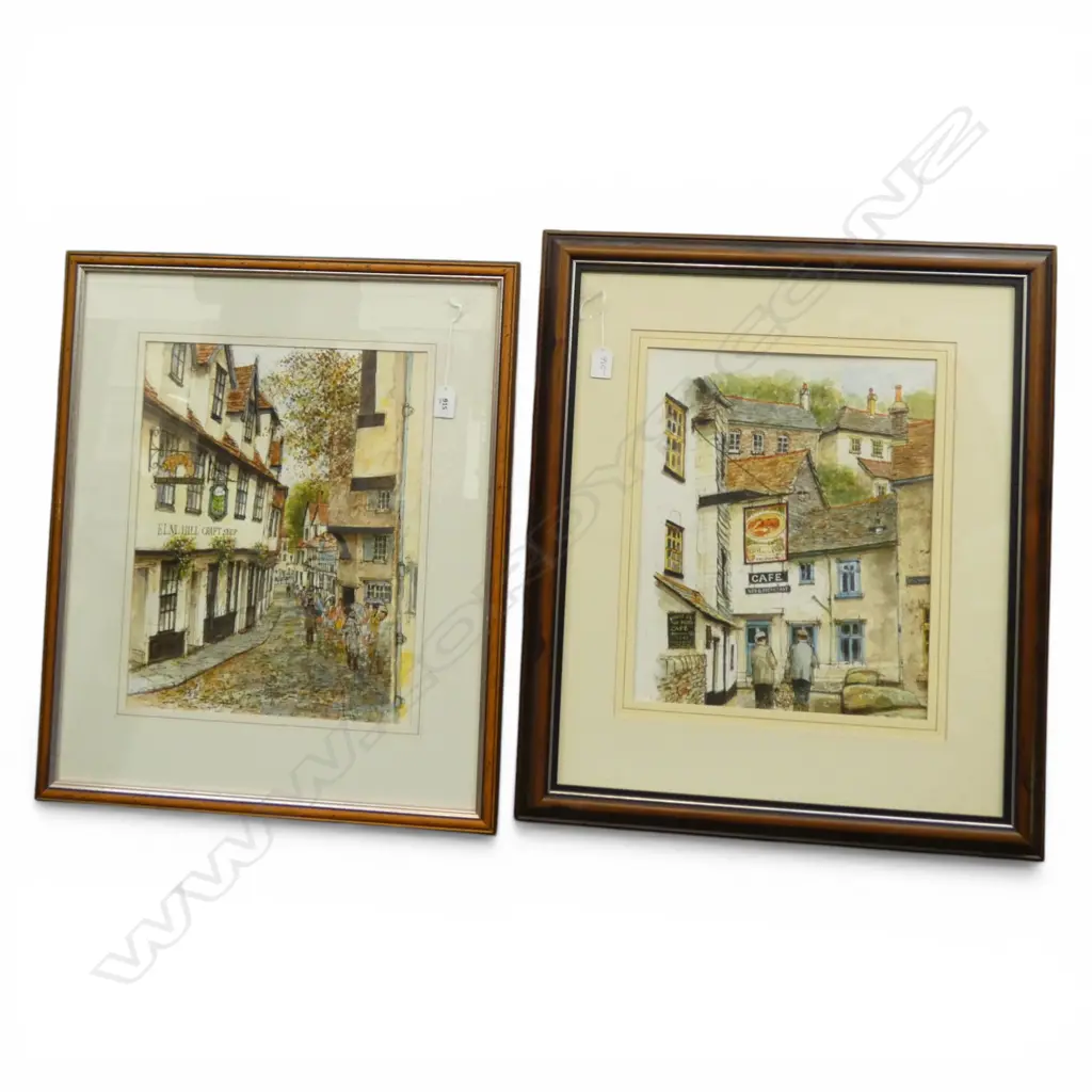 2 SIGNED WCs; ELM HILL NORWICH, HOUSE ON THE PROPS CAFE 410x330mm Image 1++