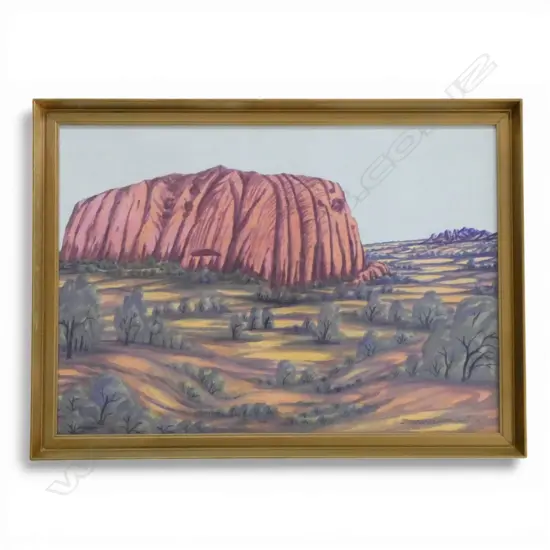 JOHANNES KATAKARINJA, AUSTRALIAN OUTBACK - ULURU, WATERCOLOUR, 480x690mm