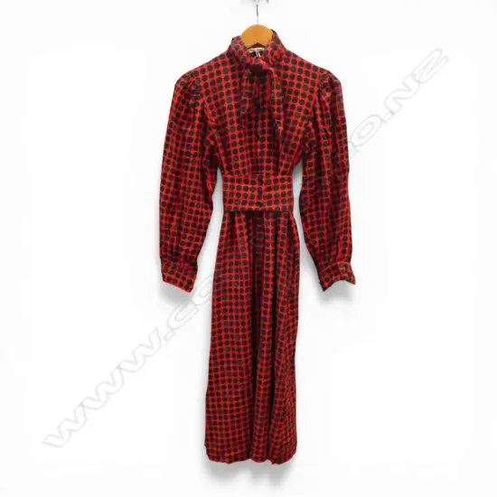 1980s GUY LAROCHE WOOL DRESS SIZE 36