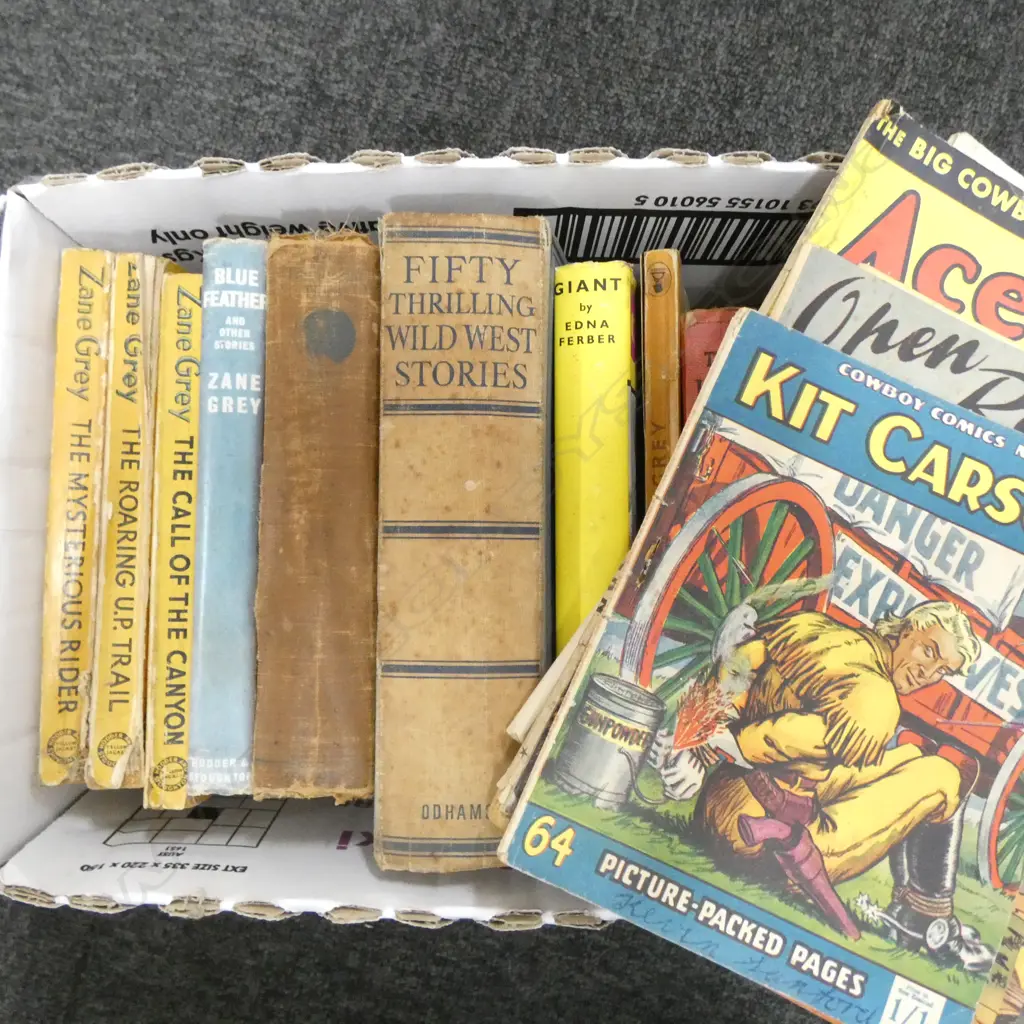 ASST. BOOKS; WILD WEST THEMES; ZANE GREY ETC Image 1++