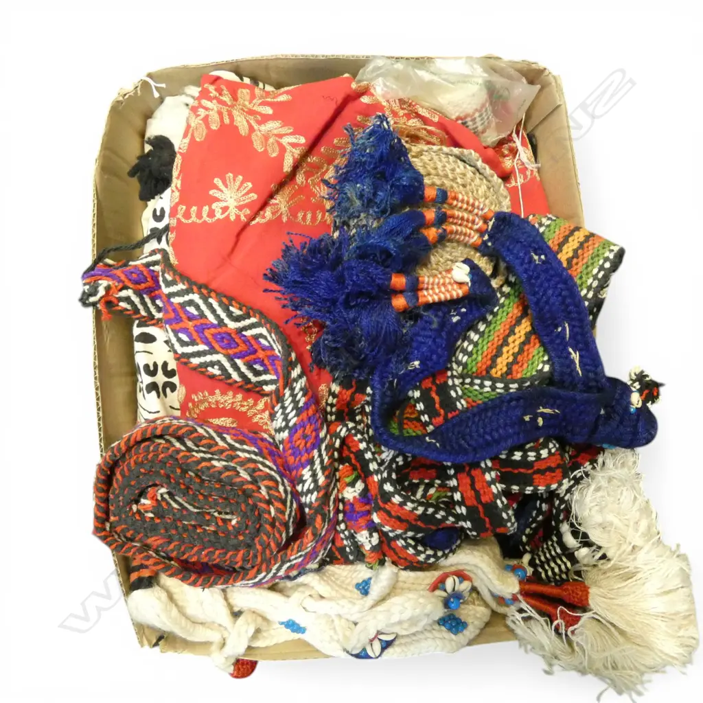 ASST. MIDDLE EASTERN FABRICS, BAGS ETC Image 1++