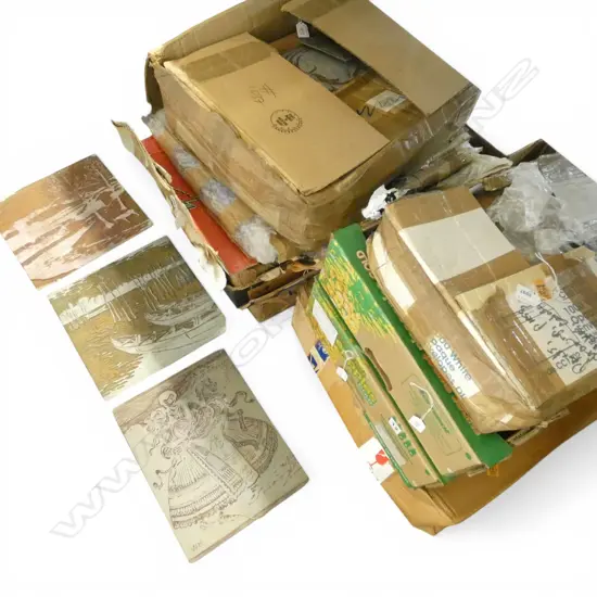 EIGHT BOXES OF LINOCUT PLATES BY THE ARTIST HELLMUTH WEISSENBORN