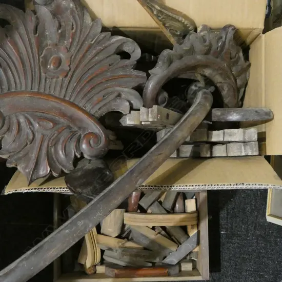 ASST. ANTIQUE FURNITURE WOODEN TRIM (BOX & DRAWER)