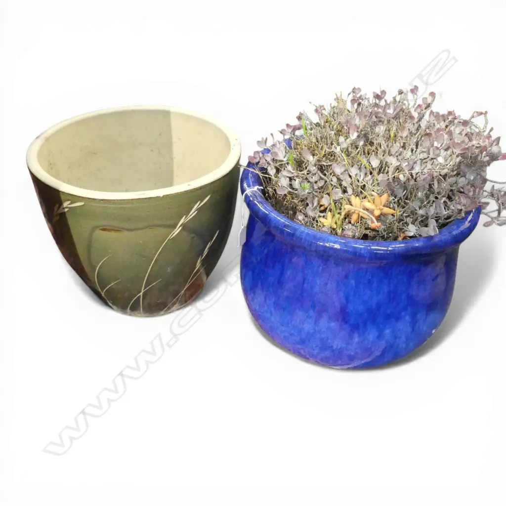 2 GLAZED GARDEN POTS H.320mm 1 AF Image 1++