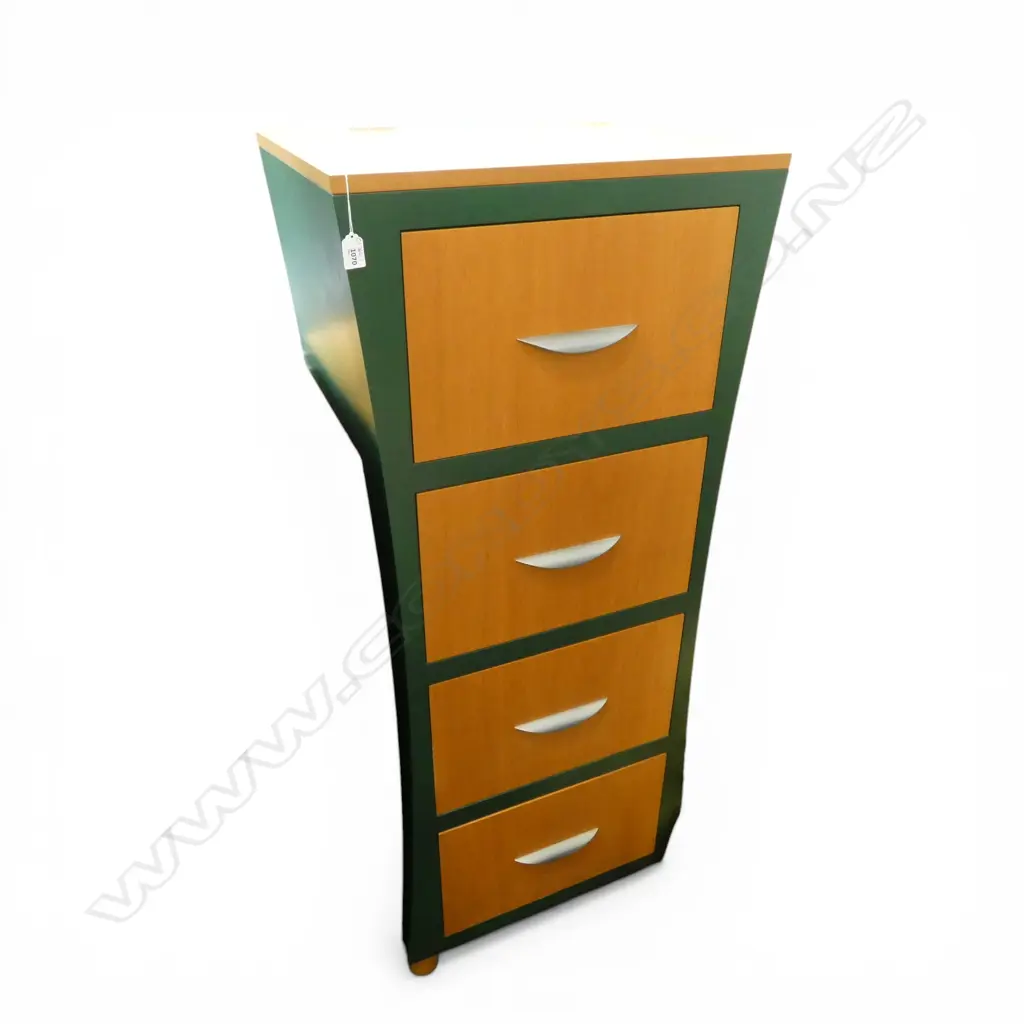4 DRAWER TALL BOY BY TERRY NEALE FURNITURE 590x500x1400mm Image 1++