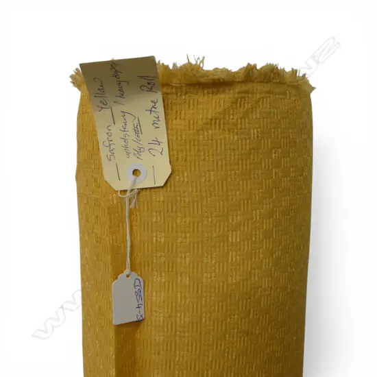 FABRIC BOLT; SAFFRON YELLOW,  UPHOLSTERY / HEAVY DRAPES, 24M ROLL