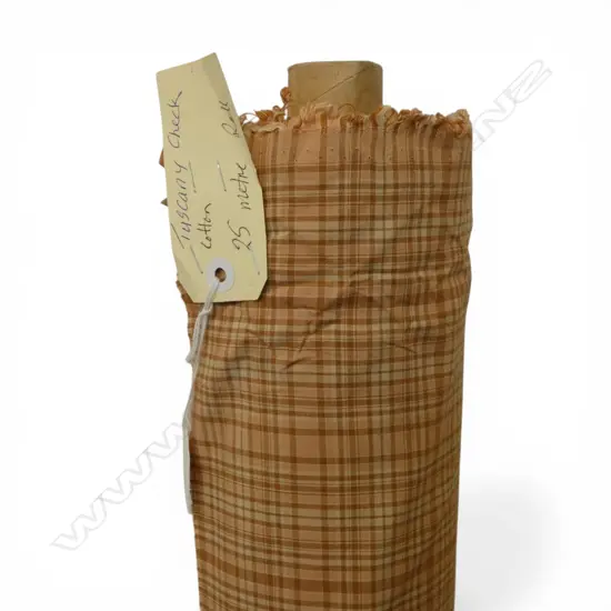 FABRIC BOLT; TUSCANY CHECK, COTTON, 25M ROLL