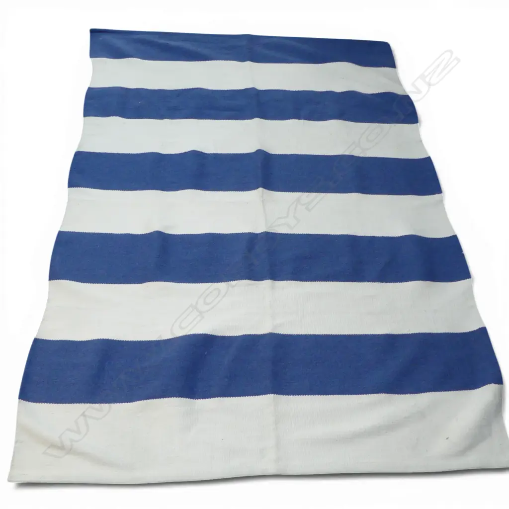 NAVY BLUE AND WHITE STRIPED RUG 2200 x 1600 mm Image 1++