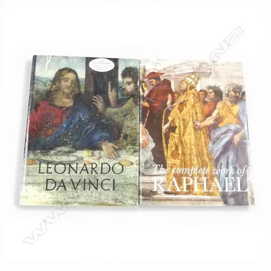 2 LG ART BOOKS; LEONARDO DA VINCI, RAPHAEL