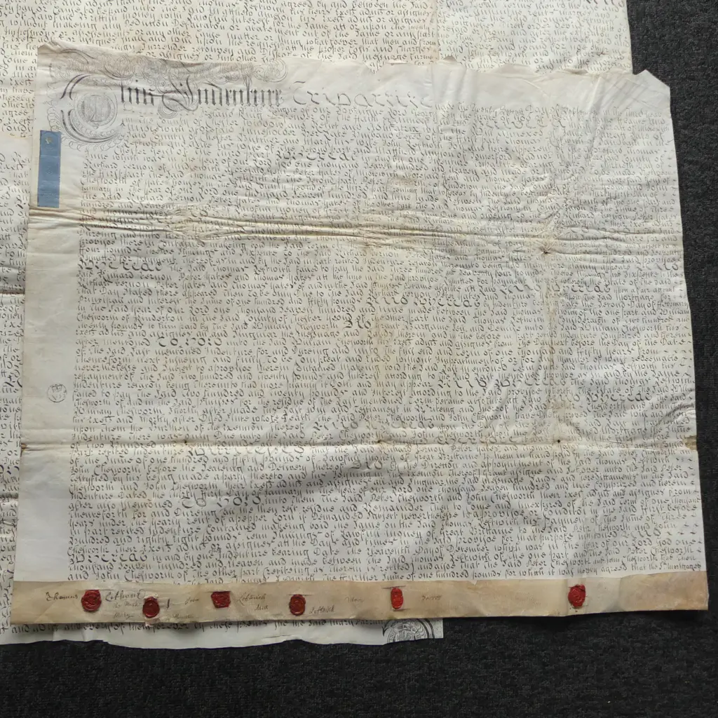 ANTIQUE PARCHMENT DOCUMENTS Image 1++