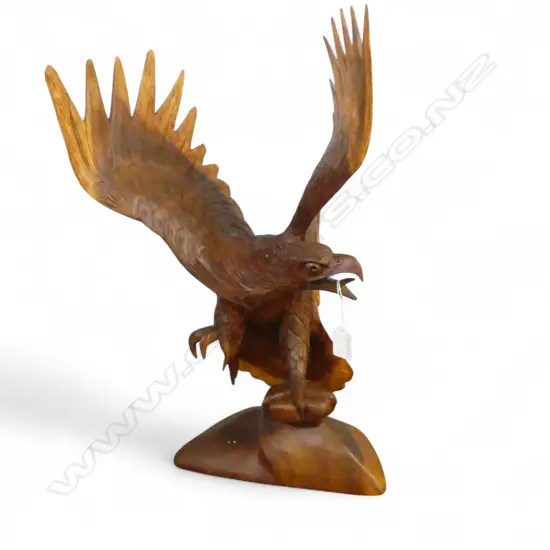 CARVED WOODEN EAGLE H.530mm
