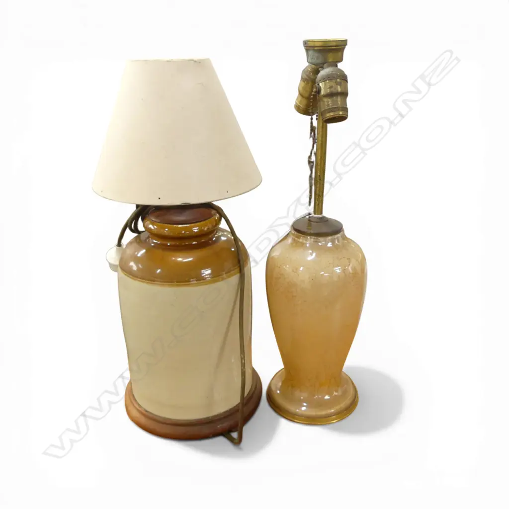 2 TABLE LAMPS H.530mm - CROCK & GLASS Image 1++