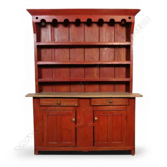 A Victorian country pine dresser,