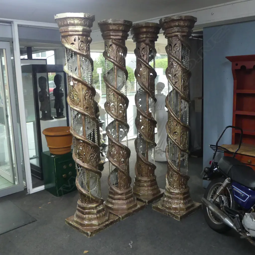 4 FIBREGLASS COLUMNS H.2360mm Image 1++