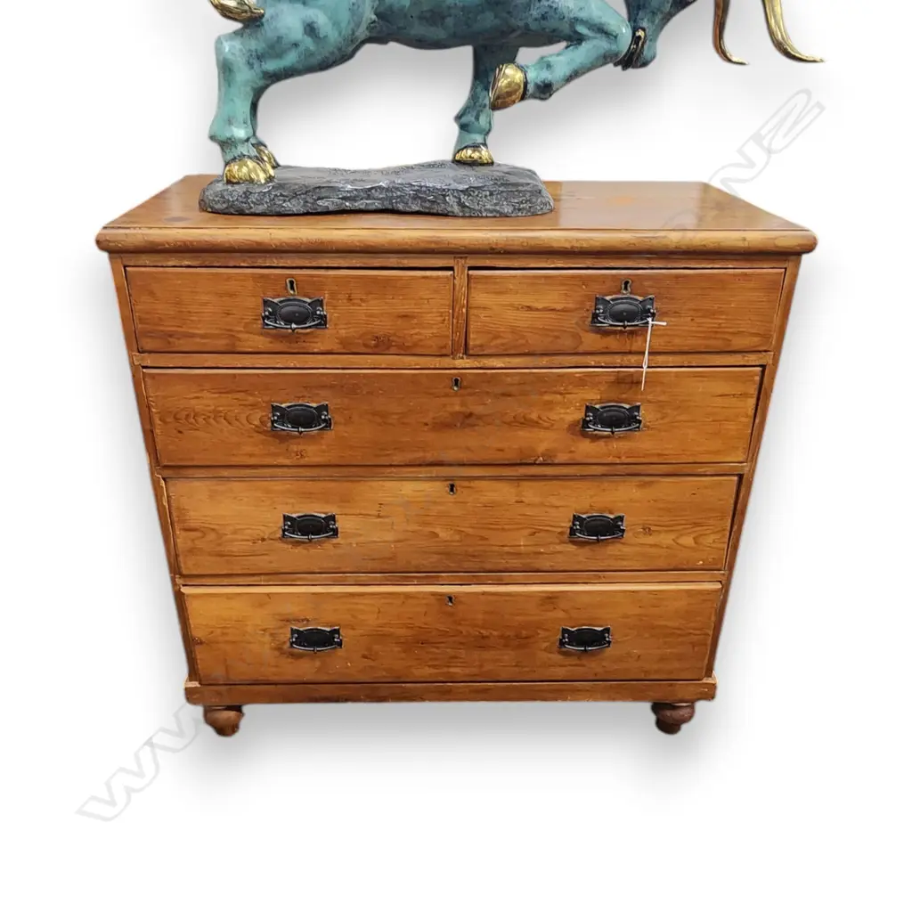 VINTAGE PINE CHEST OF DRAWERS 1500 x 470 x 1000 mm Image 1++