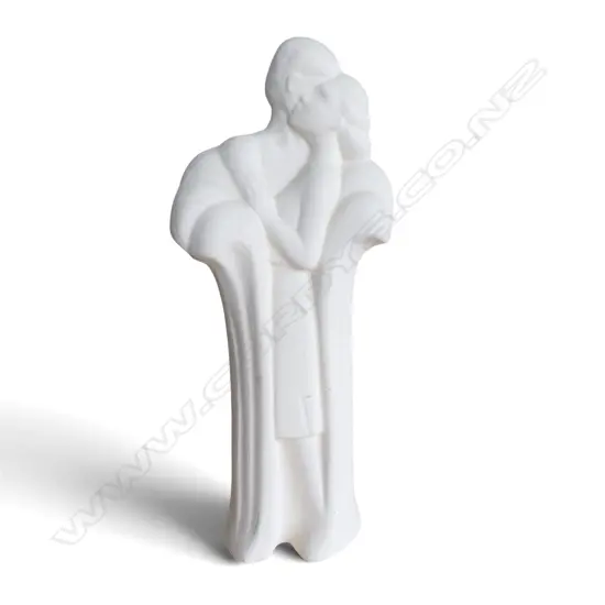 ART DECO CERAMIC STATUE, LOVING COUPLE, H.300mm