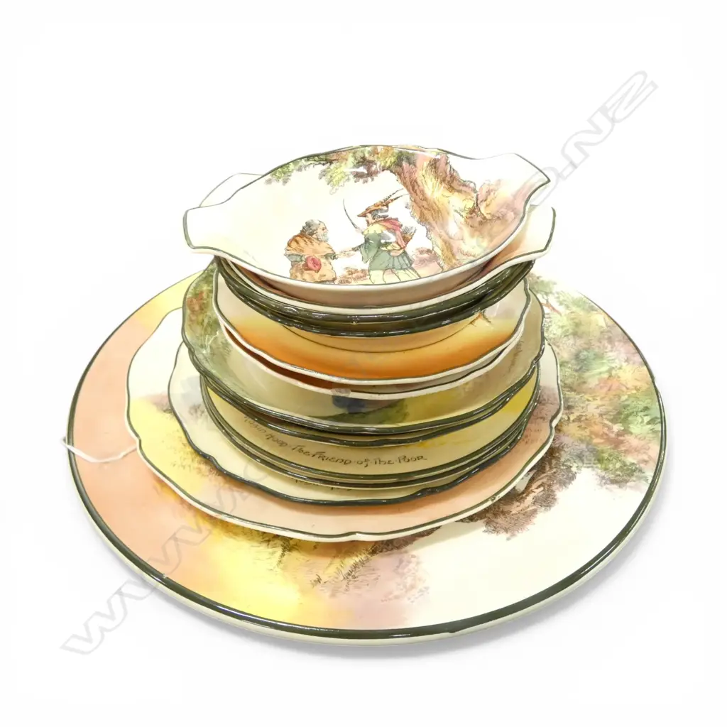 ASST. ROYAL DOULTON 'UNDER THE GREENWOOD TREE' CHINA some faults Image 1++