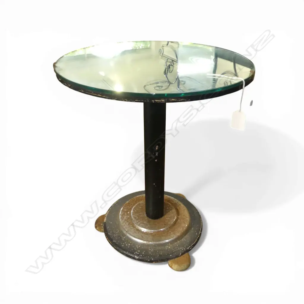 MIRROR TOP DECO SIDE TABLE needs restoration H.455mm  Image 1++