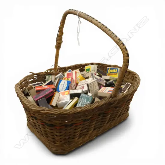 BASKET OF ASST. MATCH BOXES