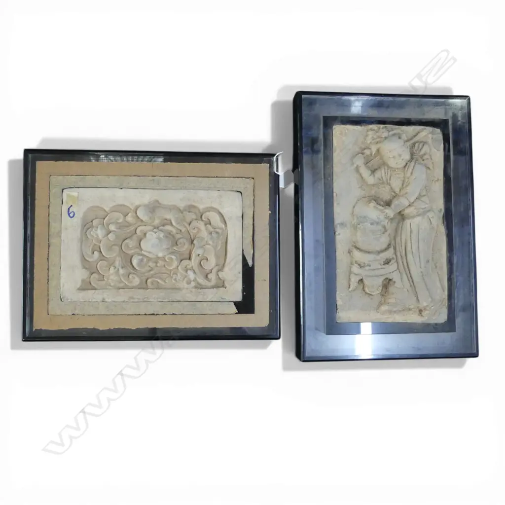 2 ORIENTAL CERAMIC PANELS 180x290 / 330x190mm Image 1++