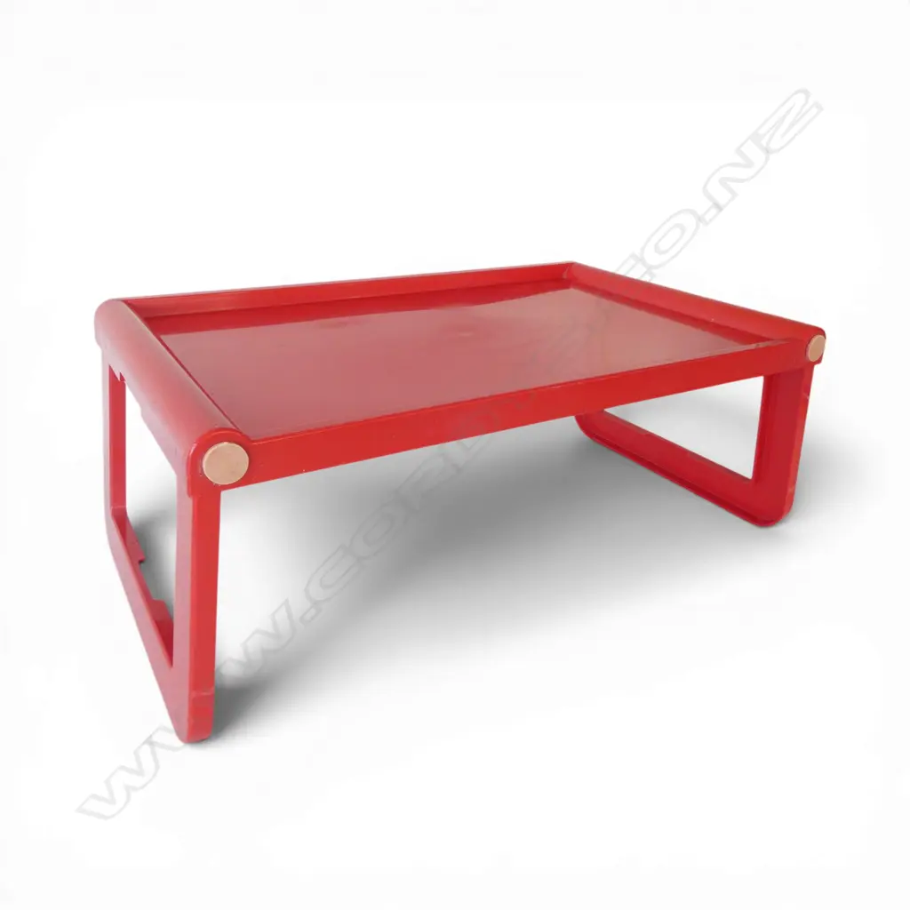 RED PLASTIC DINNER TRAY BY GUZZINI ITALY W.580mm Image 1++