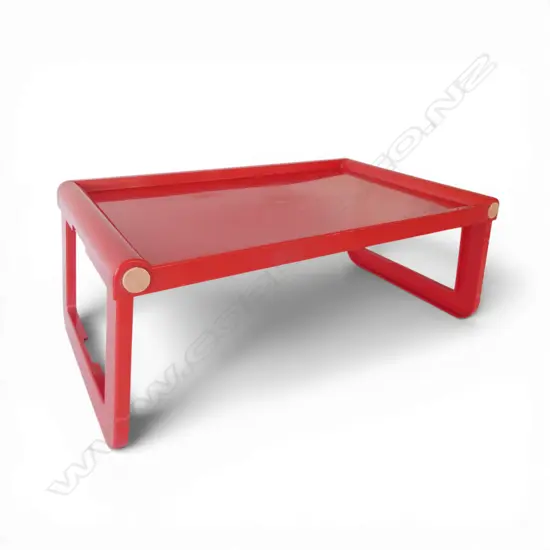 RED PLASTIC DINNER TRAY BY GUZZINI ITALY W.580mm