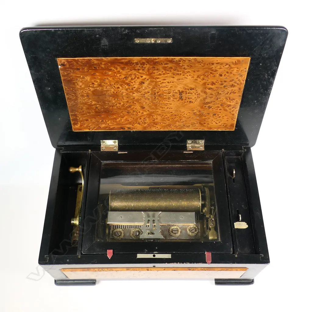 A quality 19thC French music box, Image 1++